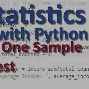 One Sample T Test With Python