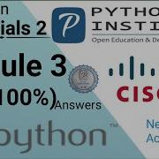 PYHTON Module 3 Test 100 Answer Essentials 2 CISCO Python PCAP Programming CISCO