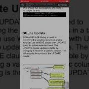 Sqlite Insert Delete Update