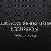 Fibonacci Series Using Recursion Java Programming Language Recursion Malayalam Tutorial