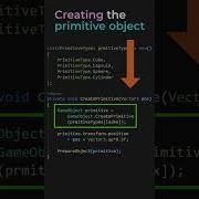 Instantiating Primitives From Code In Unity Using 𝗖𝗿𝗲𝗮𝘁𝗲𝗣𝗿𝗶𝗺𝗶𝘁𝗶𝘃𝗲