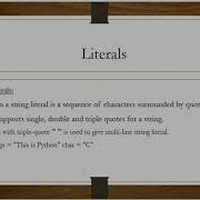 Literals In Python Numeric String Boolean Tamil