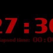 27 Minutes And 30 Seconds Red Countdown Timer With Alarm Time Markers Chapters And Elapsed Time
