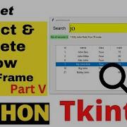 Selecting And Deleting Row From DataFrame And Showing Result In Treeview Part V