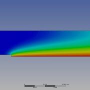 Ansys Fluent Project 24 2D Backwards Facing Step Thermal Contours Study