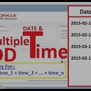 Oracle Server SQL Query To Add Multiple Date Time Columns