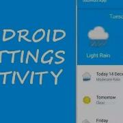 ANDROID SETTINGS ACTIVITY