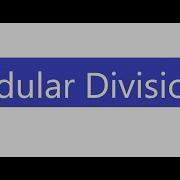 Division In Modular Arithmetic