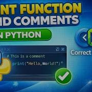 Python Print Function Comments Python Tutorial For Beginners