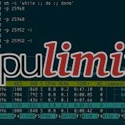 Cpulimit Limit Process Running Time In Percentage