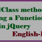 AddClass Method Using A Function In JQuery English 19 Vlr Training