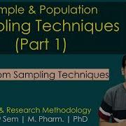 Sampling Techniques Part 1 Random Sampling Techniques
