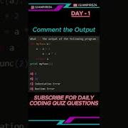 DAY 01 Python Quiz Question Daily Quiz Challenge Ampire