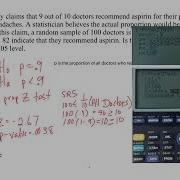 Statistics One Proportion Z Test Example