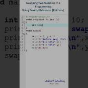 Swapping Two Numbers In C Using Pointers CProgramming PointersInC SwapFunction LearnCProgramming