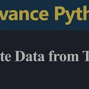 How To Delete Data From Table In Python Hindi