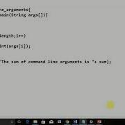 Sum Of Command Line Arguments Java Program