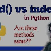 Find Vs Index In Python Python Interview Question