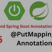 Spring Spring Boot Annotations Series 16 PutMapping Annotation