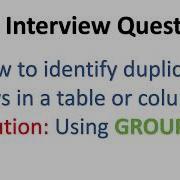 SQL Query To Find Duplicate Records From A Table SQL Interview Questions Sqljoin
