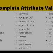 The Autocomplete And Selected Attributes