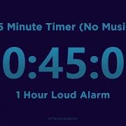 45 Minute Timer Countdown No Music 1 Hour Loud Alarm