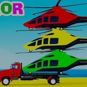 FUN HELICOPTER On Truck Cars Spiderman Cartoon For Children Colors For Kids W Nursery Rhymes