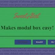 SweetAlert Js Customized Modal Box With JavaScript Library