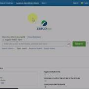Using EBSCO S CINAHL Complete