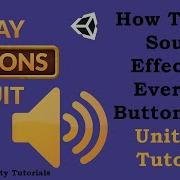 Sound Effect On UI Button Click Unity3d Tutorial Tips