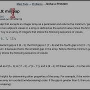 Java Practice It Exercise 7 9 MinGap Arrays Array Methods For Loop Conditions