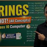 String Handling ONE SHOT ICSE Class 10 Computer Applications 15 Marks Guaranteed