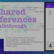 03 Shared Preferences Walkthrough