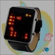 Fantastic Japanese Style Binary Multicolor LED Watch Water Proof