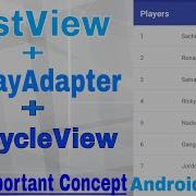 Simple Example Of ListView ArrayAdapter RecycleView In Android Studio