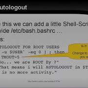 HOW TO Enable AUTOLOGOUT In A BASH Shell