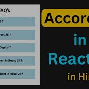 Create Accordion In React JS From Scratch React JS Project
