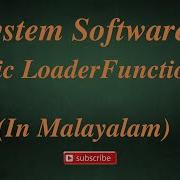 Part 11 Basic Loader Functions System Software