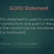 FEI 8TH U3 Computer CH8 VII GOTO Statement In QBASIC