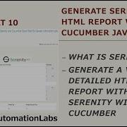 PART 10 Generate Amazing SERENITY HTML Report With Cucumber BDD