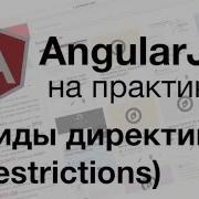 AngularJS на практике виды директив