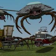 I CREATED NEW VEHICLE EATERS TRAM COMBINE HARVESTER APACHE HELICOPTER PLANE UFO Garrys Mod