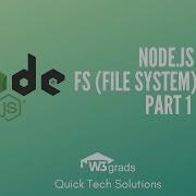 Node Js File System Fs Module In NodeJS Part1 Node Js Tutorial Series