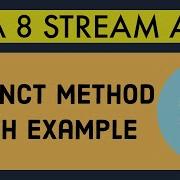 Distinct Method In Java 8 Stream API Java 8 Stream API Distinct