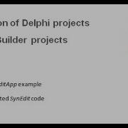Conversion Of Delphi Projects Into C Builder Projects Part 3
