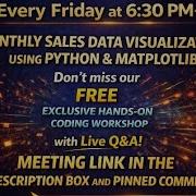 Monthly Sales Data Visualization Using Python Matplotlib FREE Hands On Workshop