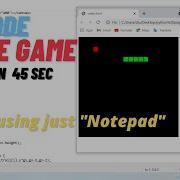 Coding Snake Game In 4 Min 45 Sec Using Just Notepad Plain Browser Javascript