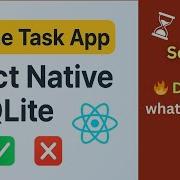 React Native SQLite Offline Task App 50s Quick Demo