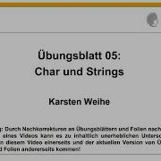 Übungsblatt 05 Char Und Strings