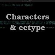 The Character Data Type Cctype Aka Ctype H